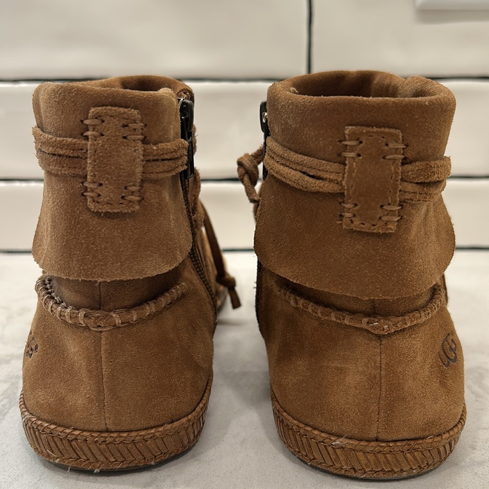 Ugg Women's Reid Suede Leather - Chestnut Boots - Picture 7 of 16